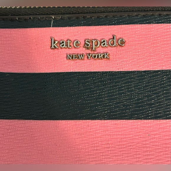 Kate Spade‎ Sylvia Continental Wristlet Wallet Pink Preppy Bold Stripe - Picture 7 of 10